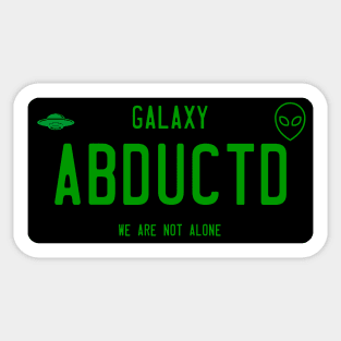 alien abductees Sticker